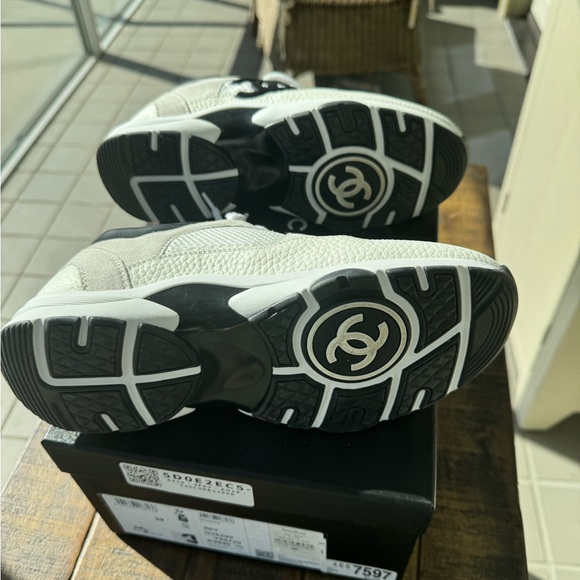 Chanel White and Black Sneakers - Picture 5 of 10
